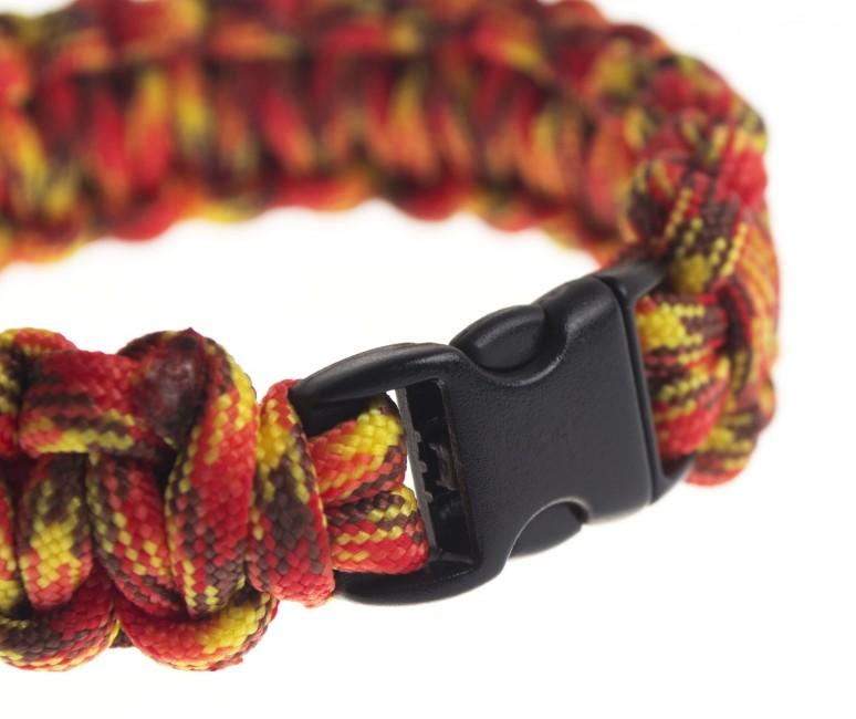 O&T Paracord Bracelet, Red-Yellow