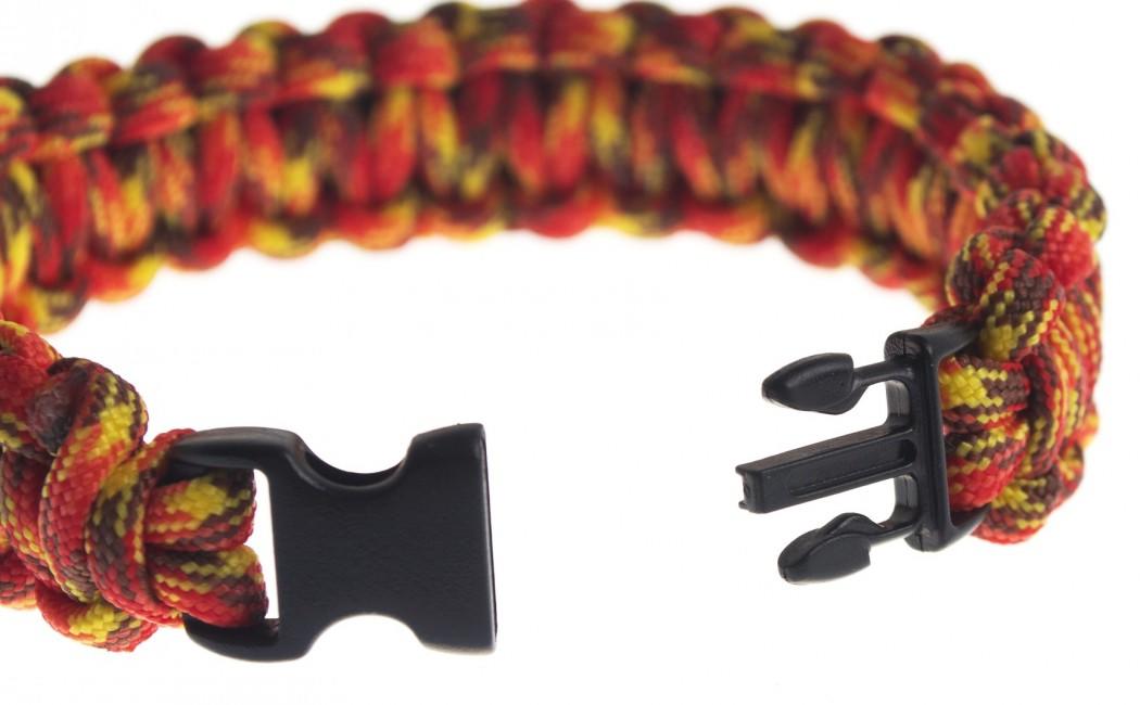 O&T Paracord Bracelet, Red-Yellow