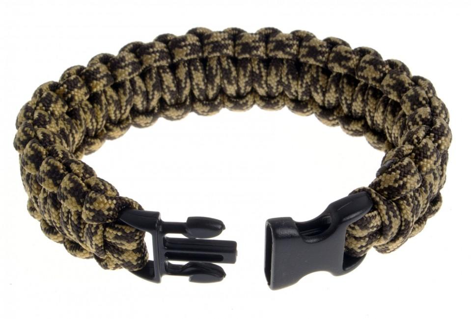 O&T Paracord Bracelet, Khaki-Brown