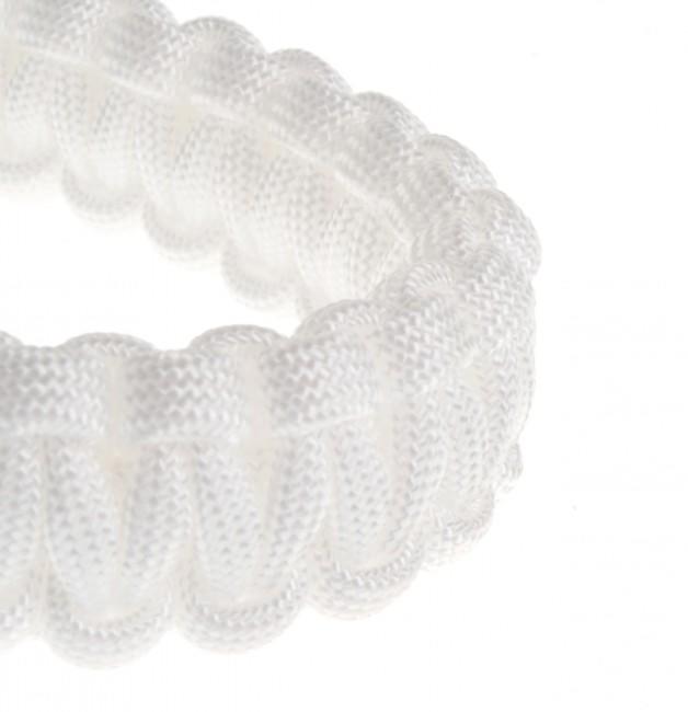 O&T Paracord Bracelet with Plastic Buckle, White