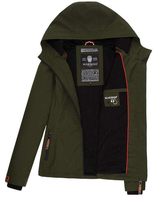 Marikoo Women's Transition Jacket with Hood, Berry