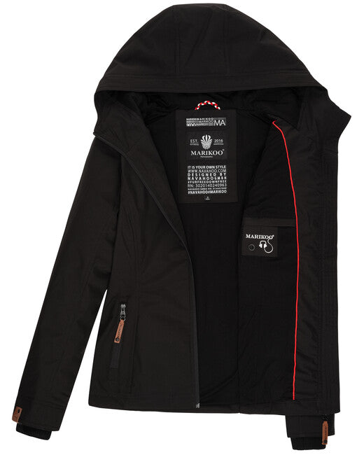 Marikoo Women's Transition Jacket with Hood, Blackberry