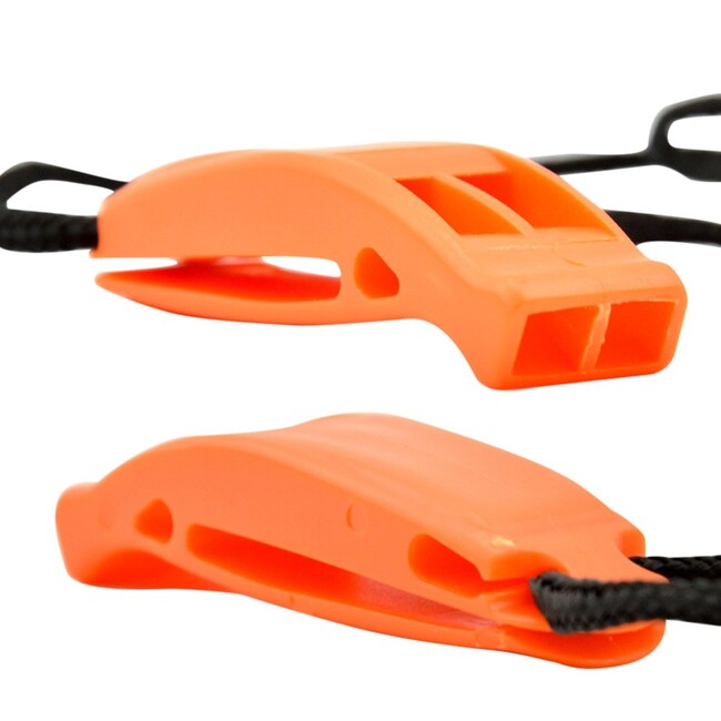 DRAGOWA Tactical Aron Rescue Whistle with Cord, Orange