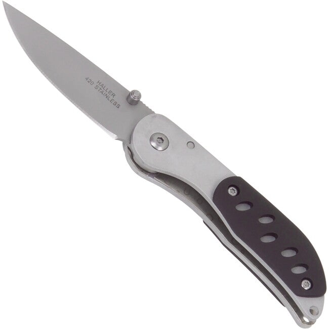 Haller Einhand-Taschenmesser 42924 Pocket Knife, Silver Matte