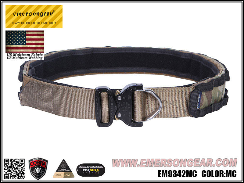 Emerson Gear Cobra D-Ring Combat Belt, Multicam, L