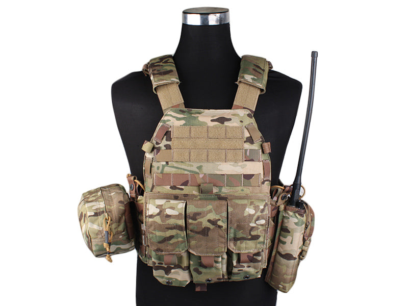 Emersongear Nosič plátov LBT6094A s 3 vreckami, multicam 500D