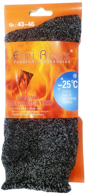 O&T Thermo 2-Layer Thermal Socks, Dark Grey, 1 Pair