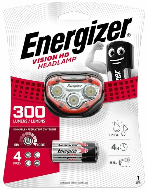 Energizer Vision HD Headlamp, 3 x AAA