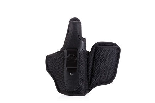 Falco Marshall IWB Appendix Holster with Magazine Pouch for Ruger P93DC, Black, Right Hand