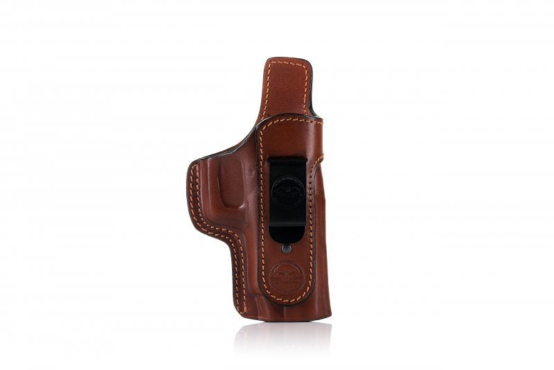 Falco Open Leather IWB Holster for Glock 17, Brown Right