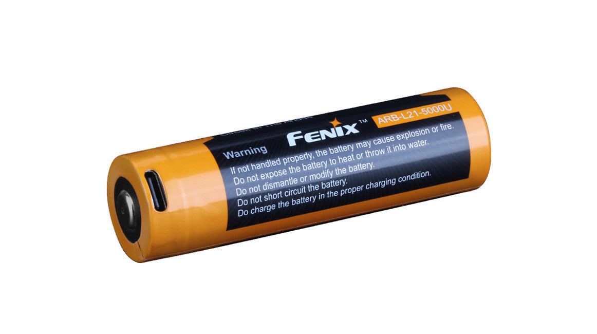 Fenix Rechargeable Battery 21700 5000 mAh USB-C, Li-Ion