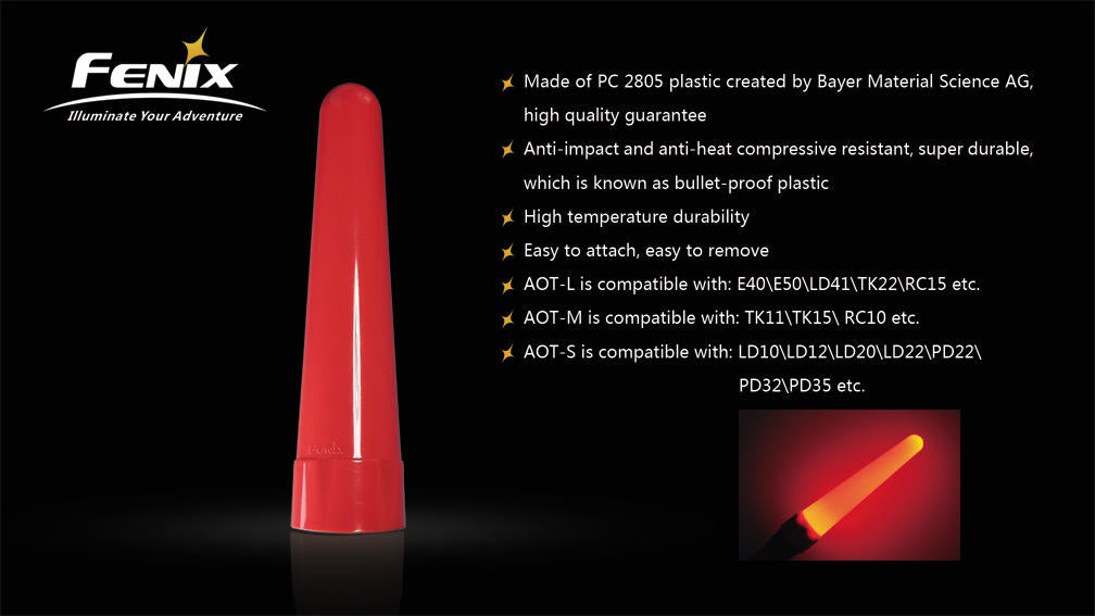 Fenix AOT-S Warning Police Traffic Cone, Red