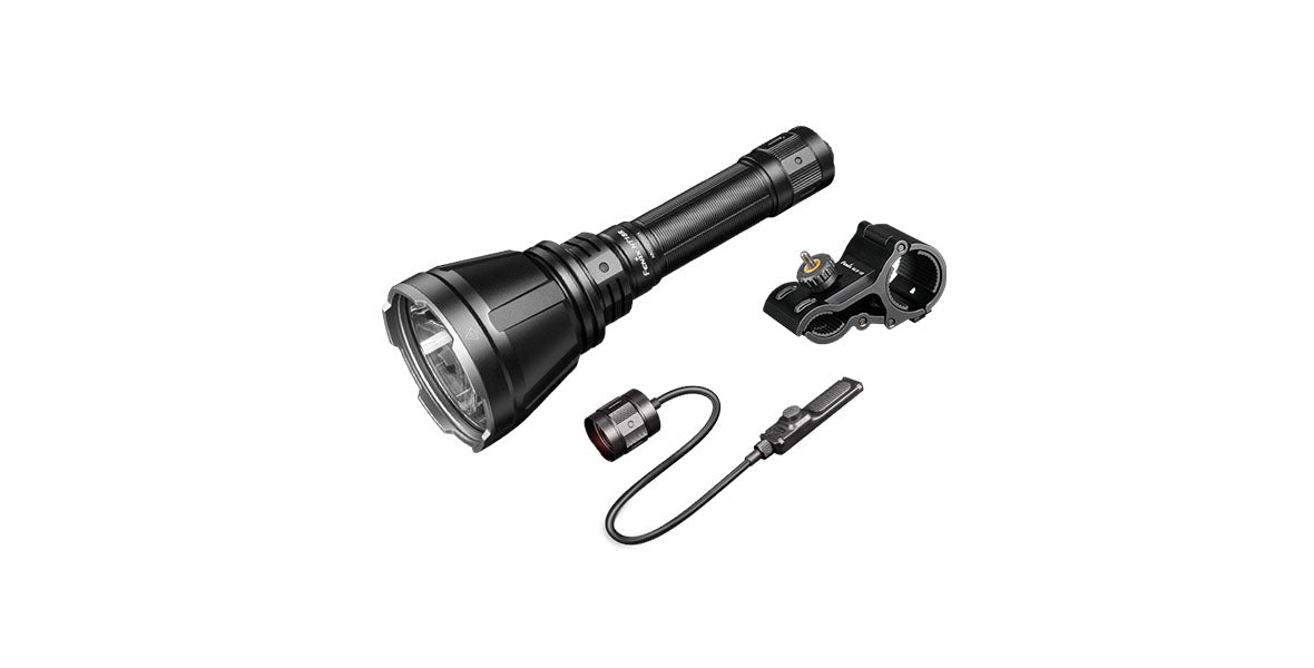 Fenix HT18R Hunting Light Kit with AER-05 Cable Switch and ALG-18 Weapon Mount
