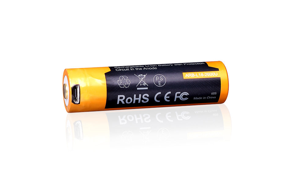 Fenix Battery 18650 USB 2600 mAh, Li-Ion