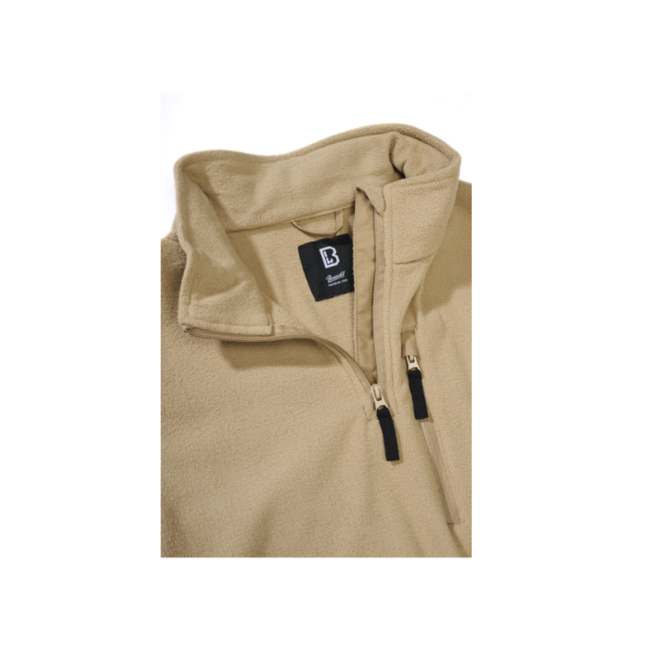 Brandit Fleece Troyer Jacket, Camel