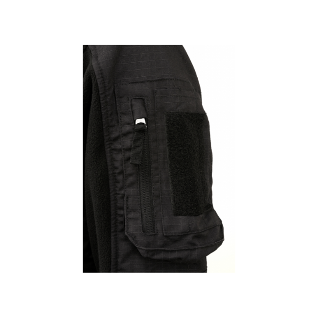 Brandit Fleecejacket Ripstop, Black
