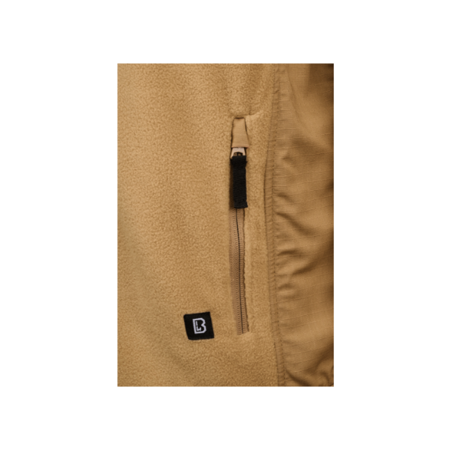 Brandit Ripstop Fleece Jacket, Camel