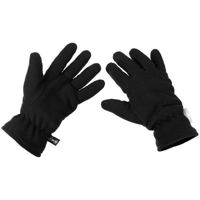 MFH Fleece Gloves with 3M™ Thinsulate™ Insulation, Black