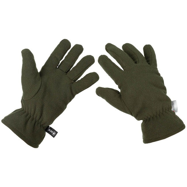 MFH Fleece Gloves with 3M™ Thinsulate™ Insulation, OD Green