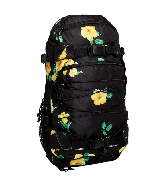 Forvert Louis Allover Backpack 20L, Black Hibiscus