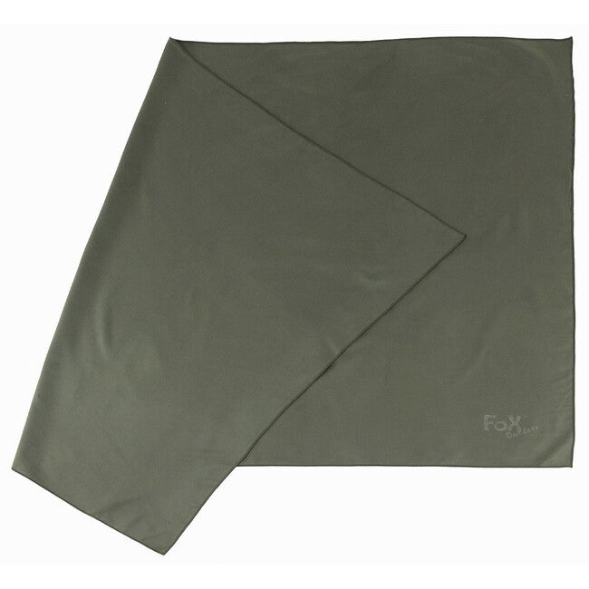 Fox Outdoor Quickdry Travel Towel, Microfiber, Olive Green, Approx. 130 x 80 cm