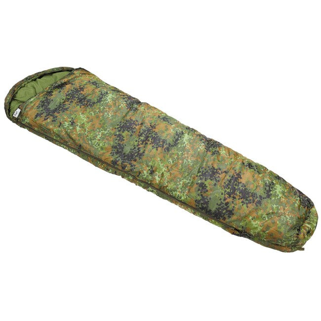 Fox Outdoor Múmiový spací vak, 2-vrstvová výplň, BW camo