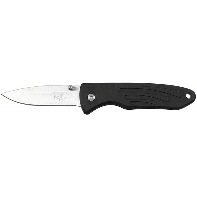 Fox Outdoor Jack One-Hand Knife, Black, TPR Handle