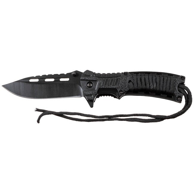 Fox Outdoor Jack Folding Knife with Lighter, Black Rope