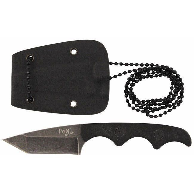 Fox Outdoor Neck II Neck Knife, Black
