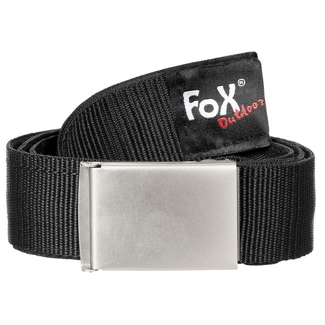 Fox Outdoor Belt with Inner Compartment, Black, approx. 4 cm