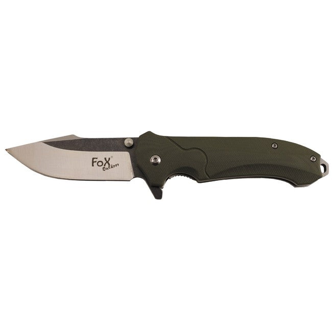 Fox Outdoor G10 Folding Knife, Olive