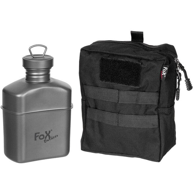 Fox Outdoor Poľná fľaša, cca 1 L, titánová