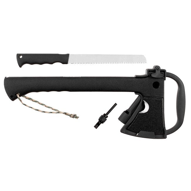 Fox Outdoor Survival Axe with Sheath, Nylon Handle, Black