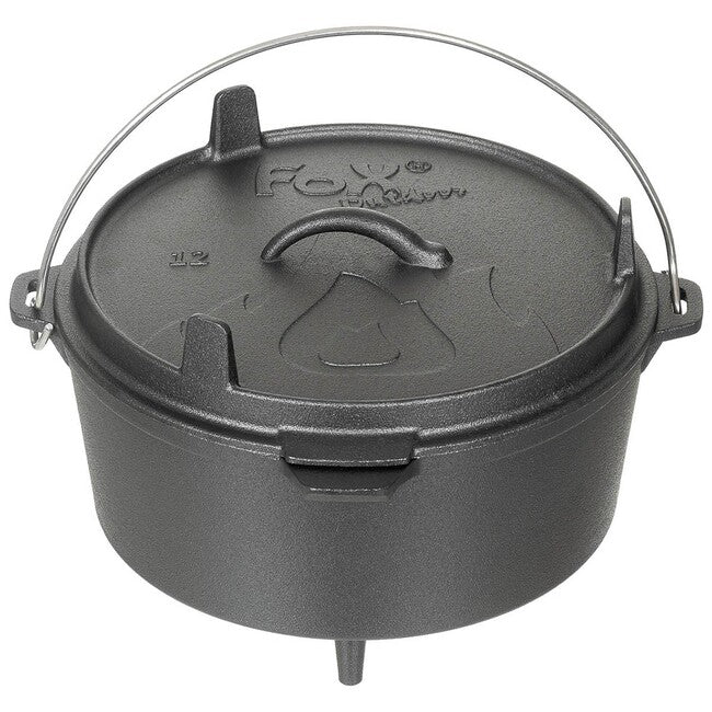 Fox Outdoor Dutch Oven Cast Iron, 5.7L
