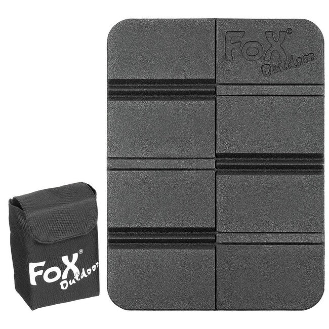 Fox Outdoor Thermal Seat Pad Folding with Molle Pocket, Black