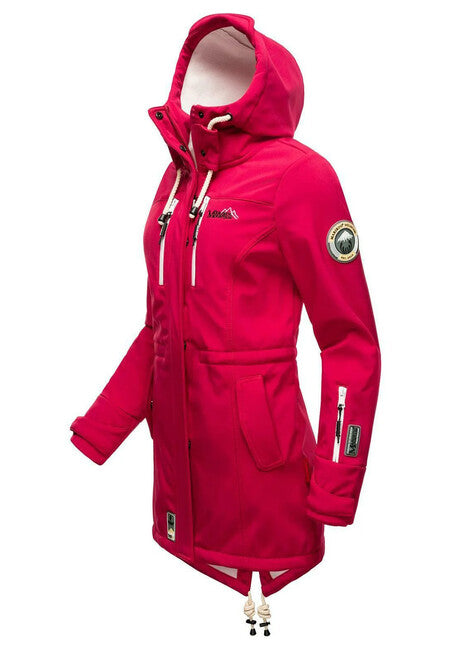 Marikoo ZIMTZICKE P dámska zimná softshell bunda s kapucňou