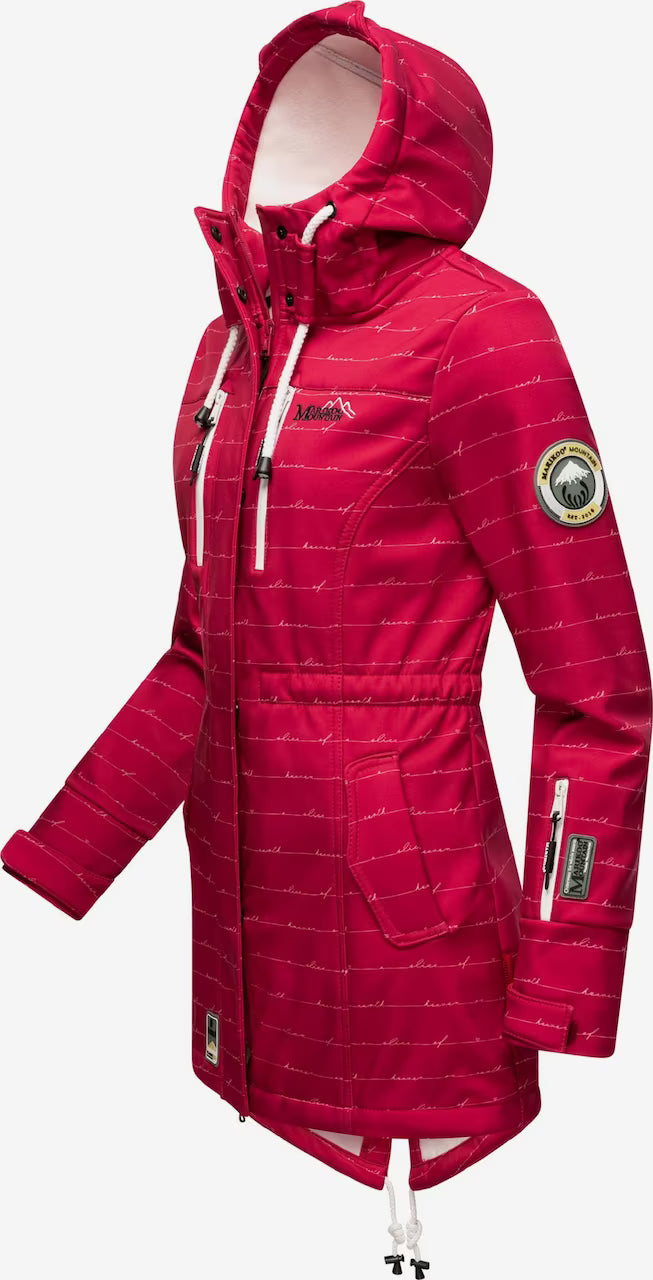 Marikoo ZIMTZICKE P dámska zimná softshell bunda s kapucňou