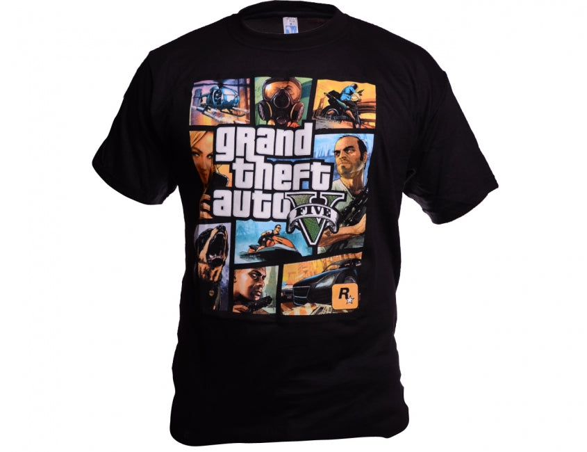 O&T Funny GTA Five T-Shirt, Black