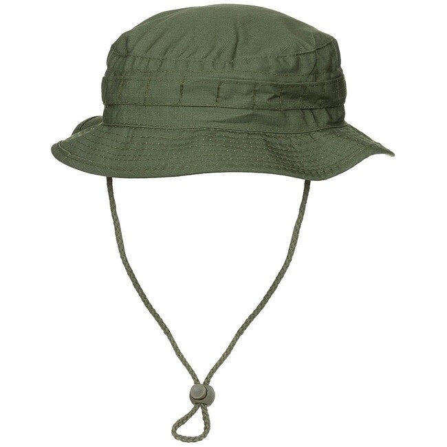 MFH GB Bush Rip-Stop Hat with Cord, Olive Drab