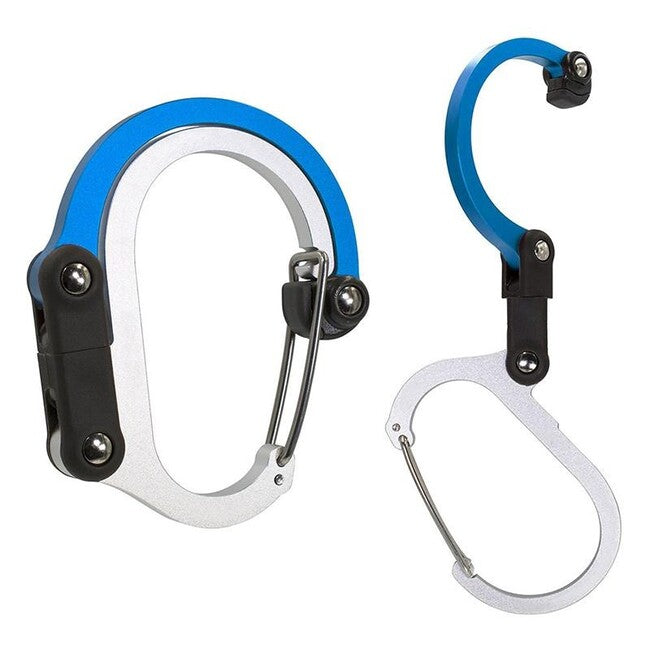 Gear Aid Heroclip S Carabiner, Blue Steel