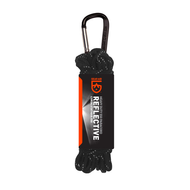GearAid Paracord 550' 9 m Black Reflective