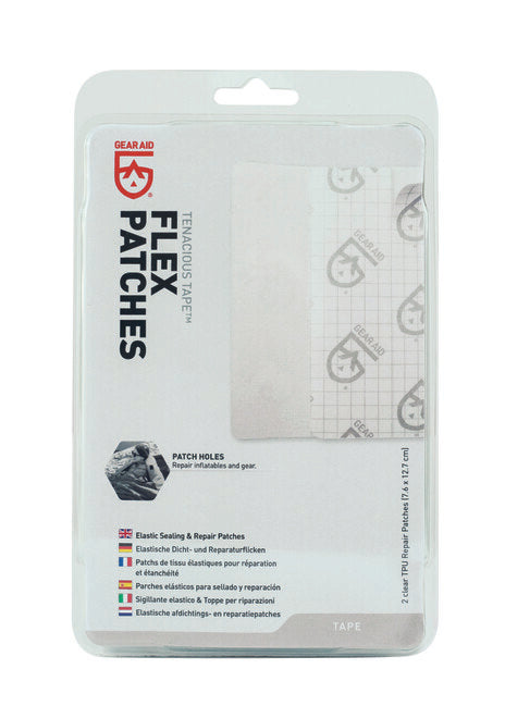 GearAid Tenacious Tape Flex Clear TPU Patches, 2 pcs.