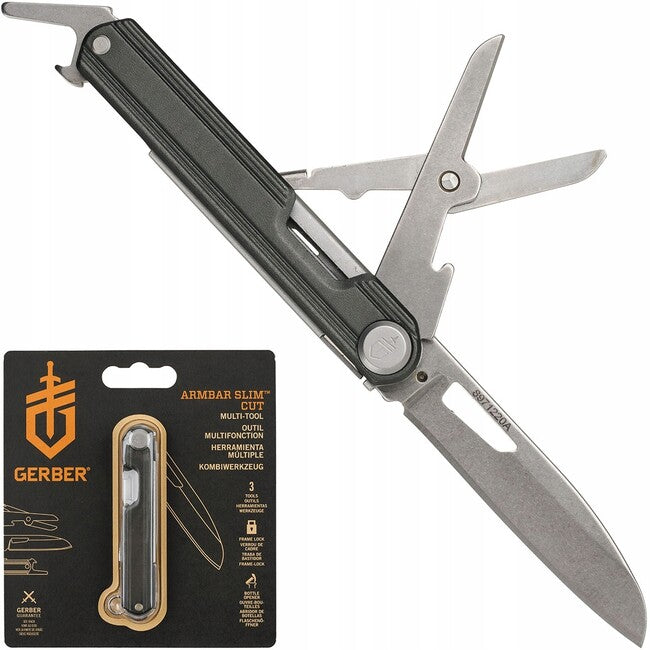 Gerber Onyx Multifunctional Knife 3 Tools, 6.3 cm, Black