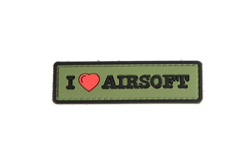 WARAGOD Tactical I Love Airsoft Patch, Olive, 8 x 2.5cm