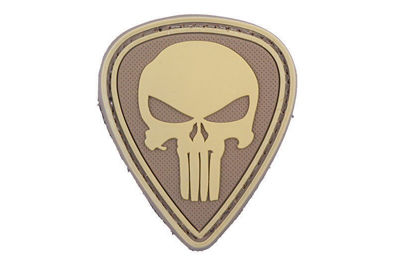 WARAGOD Punisher Tactical Patch 5 x 4cm, Tan