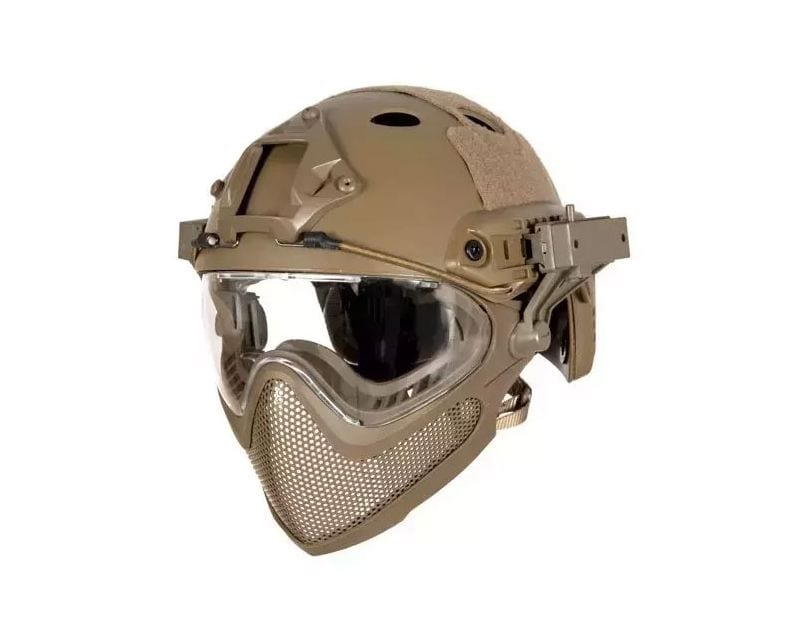 GFC Tactical ASG Tactical Fast PJ Piloteer II Helmet, Tan