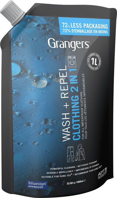 Granger's 2 in 1 Wash & Repel Eco-Friendly Cleaning and Waterproofing Agent 1000ml