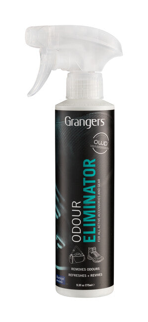 Grangers Odour Eliminator Spray for Shoe and Gear Odour Removal 275 ml with Pump