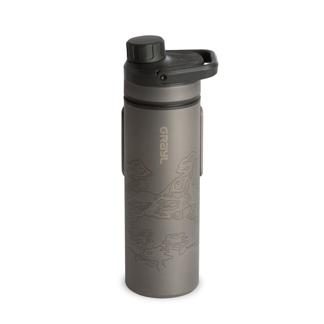 GRAYL Titanium UltraPress™ Purifier Filtration Bottle, Covert Black