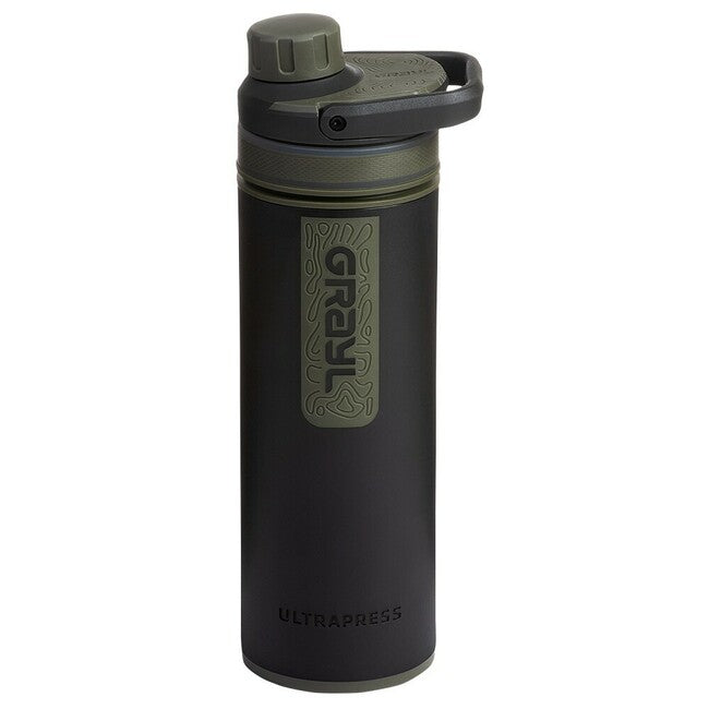 GRAYL UltraPress Water Filter Bottle 500ml, Black-Green